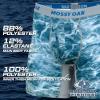 Mossy Oak Fishing Mens Boxer Briefs, Quick Dry & Anti Chafing Underwear(Spindrift)
