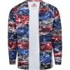 Mossy Oak Men’s Patriotic Fishing Shirts Long Sleeve with Sun Protection(Americana)