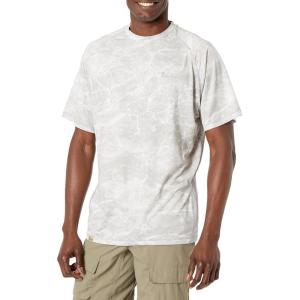 Mossy Oak Elements Short Sleeve Performance Moisture Wicking Fishing Shirt for Men(Bonefish & Cool Grey)