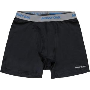 Mossy Oak Fishing Mens Boxer Briefs, Quick Dry & Anti Chafing Underwear(Anthracite)