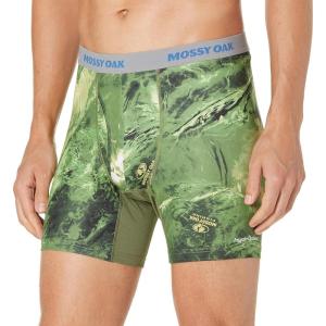 Mossy Oak Fishing Mens Boxer Briefs, Quick Dry & Anti Chafing Underwear(Confluence)