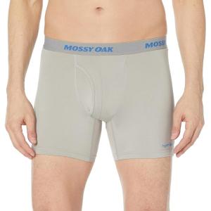 Mossy Oak Fishing Mens Boxer Briefs, Quick Dry & Anti Chafing Underwear(Cool Grey)