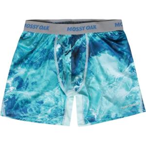 Mossy Oak Fishing Mens Boxer Briefs, Quick Dry & Anti Chafing Underwear(Equator)
