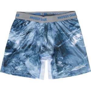 Mossy Oak Fishing Mens Boxer Briefs, Quick Dry & Anti Chafing Underwear(Highseas)