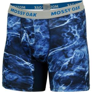 Mossy Oak Fishing Mens Boxer Briefs, Quick Dry & Anti Chafing Underwear(Marlin)