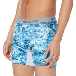 Mossy Oak Fishing Mens Boxer Briefs, Quick Dry & Anti Chafing Underwear(Nautical)