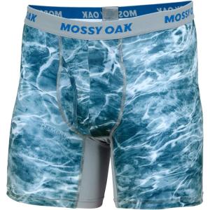 Mossy Oak Fishing Mens Boxer Briefs, Quick Dry & Anti Chafing Underwear(Spindrift)
