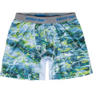 Mossy Oak Fishing Mens Boxer Briefs, Quick Dry & Anti Chafing Underwear(Yellowtail)