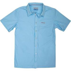 Mossy Oak Mens Fishing Shirts Short Sleeve Inshore(Cool Blue)