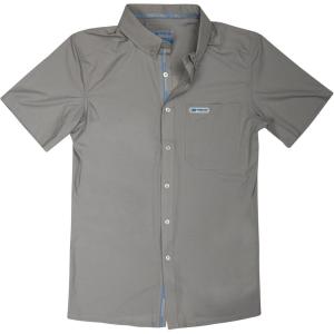 Mossy Oak Mens Fishing Shirts Short Sleeve Inshore(Cool Grey)