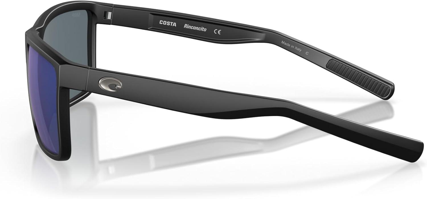 imageCosta Del Mar Mens Brine SunglassesMatte BlackBlue Mirrored Polarized 580p