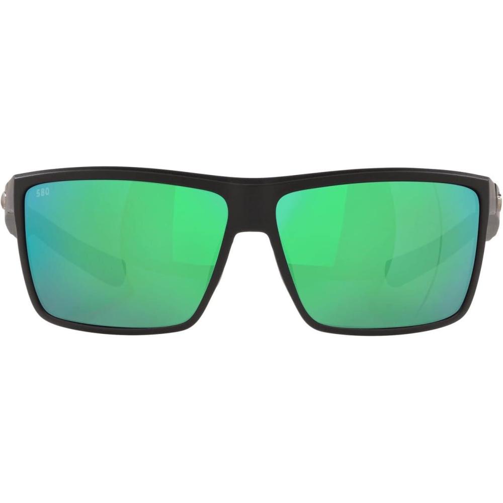 imageCosta Del Mar Mens Brine SunglassesMatte BlackGreen Mirrored Polarized580g