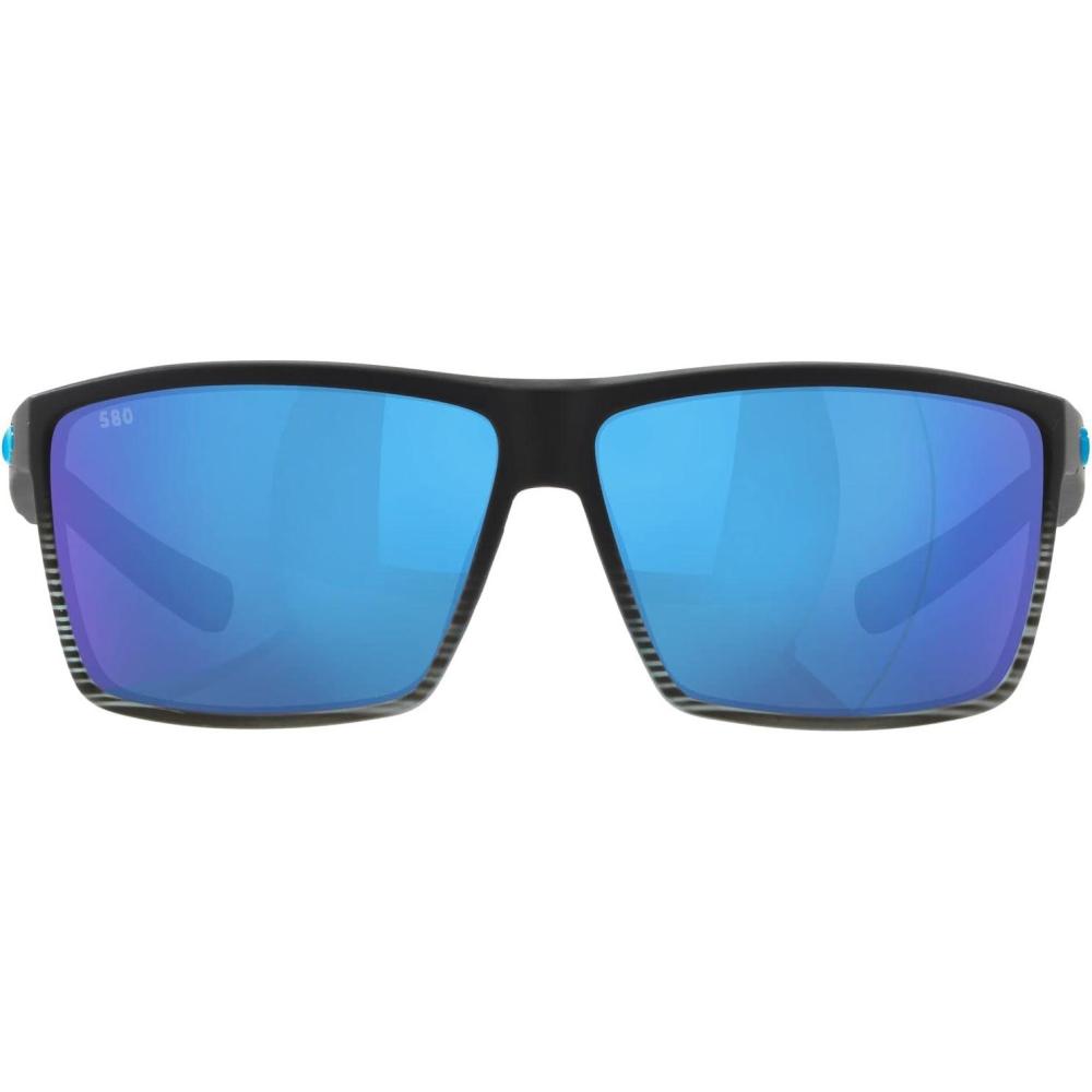 imageCosta Del Mar Mens Brine SunglassesMatte Smoke CrystalBlue Mirrored Polarized580g