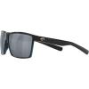 Costa Del Mar Men’s Brine Sunglasses(Shiny Black/Grey Silver Mirrored Polarized-580p)