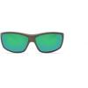 Costa Del Mar Men’s Brine Sunglasses(Steel Grey Metallic/Copper Green Mirrored Polarized-580p)