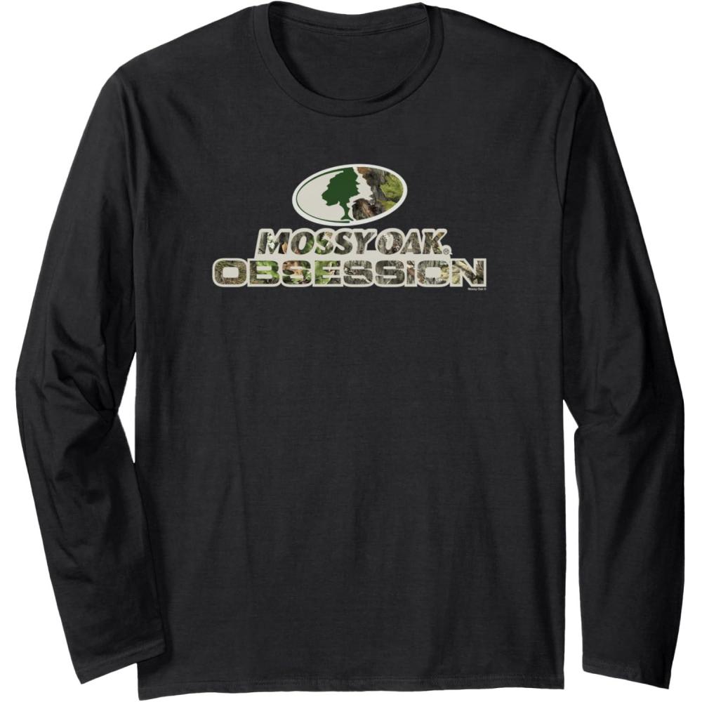 imageMossy Oak Obsession Camouflage Classic Outdoors Logo Long Sleeve TShirtBlack