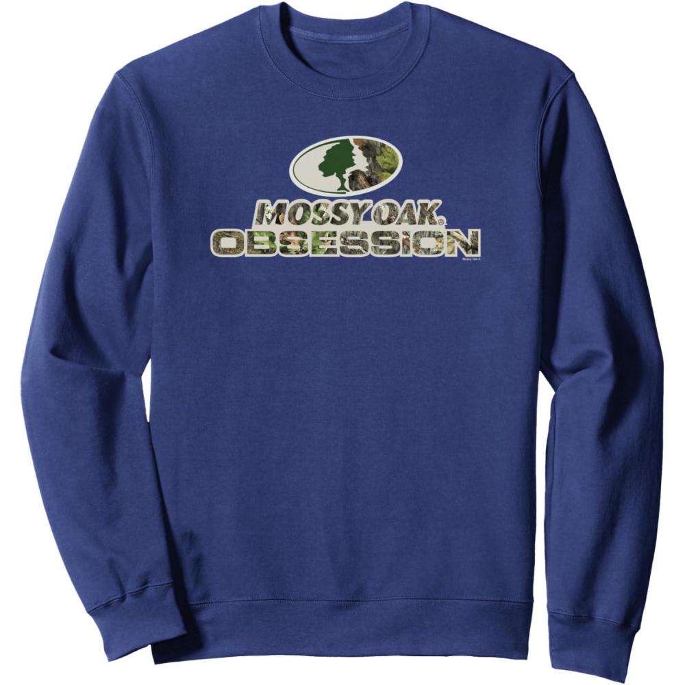 imageMossy Oak Obsession Camouflage Classic Outdoors Logo SweatshirtNavy Blue