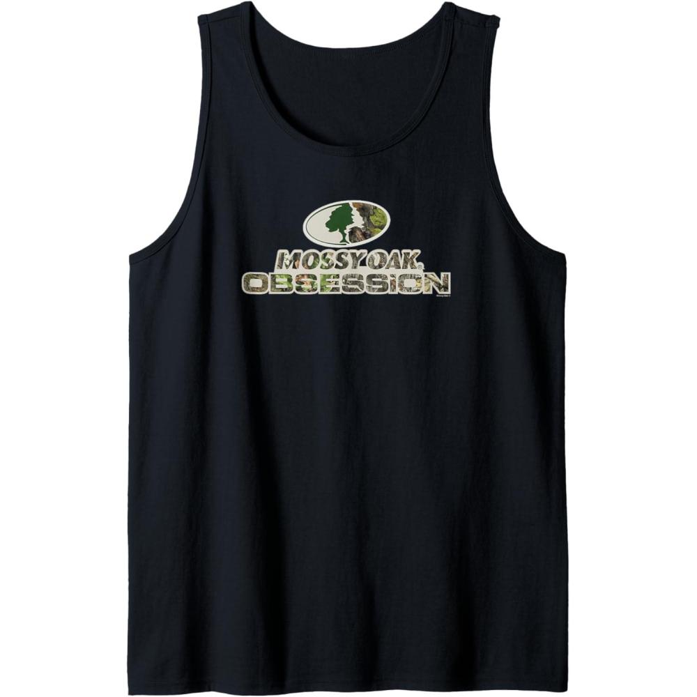 imageMossy Oak Obsession Camouflage Classic Outdoors Logo Tank TopBlack
