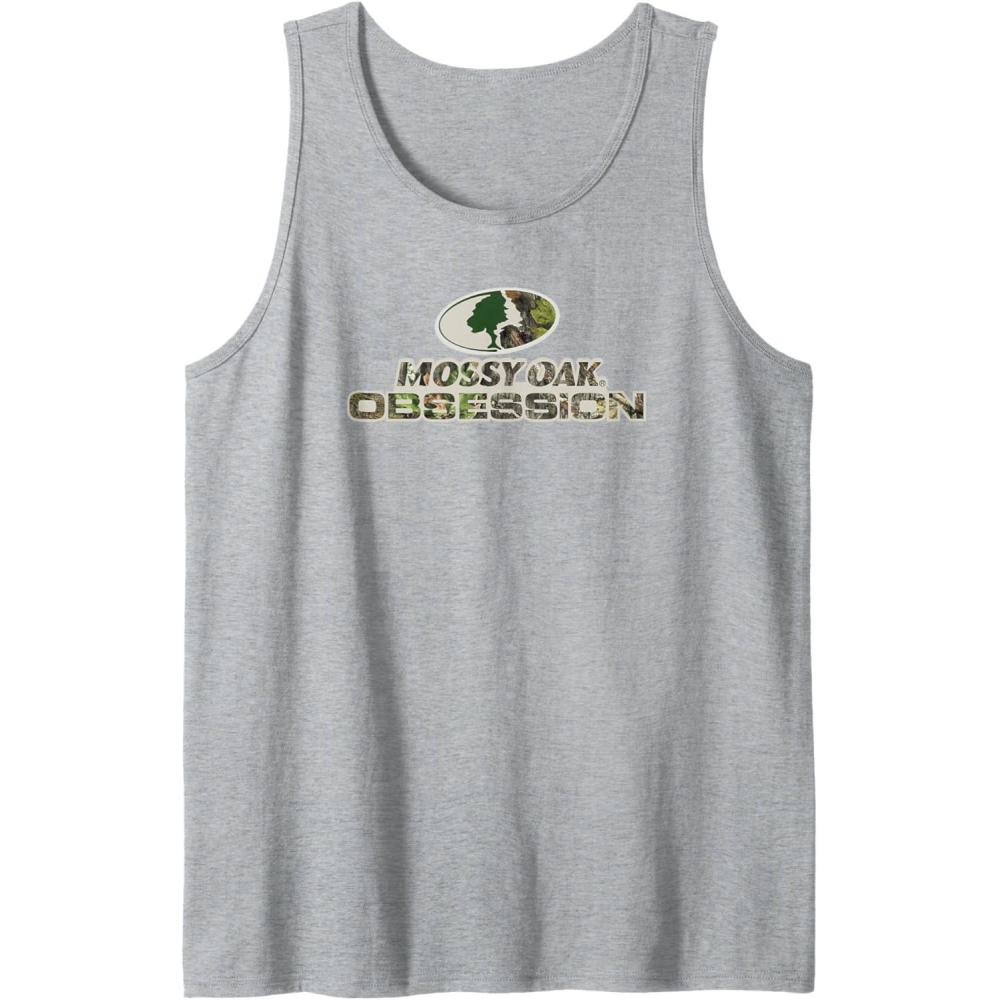 imageMossy Oak Obsession Camouflage Classic Outdoors Logo Tank TopHeather Grey