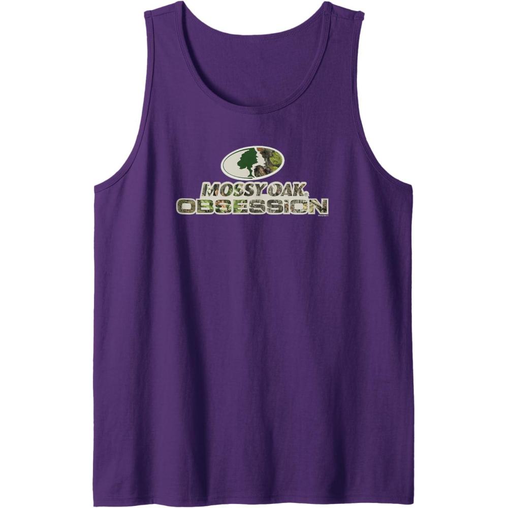 imageMossy Oak Obsession Camouflage Classic Outdoors Logo Tank TopPurple