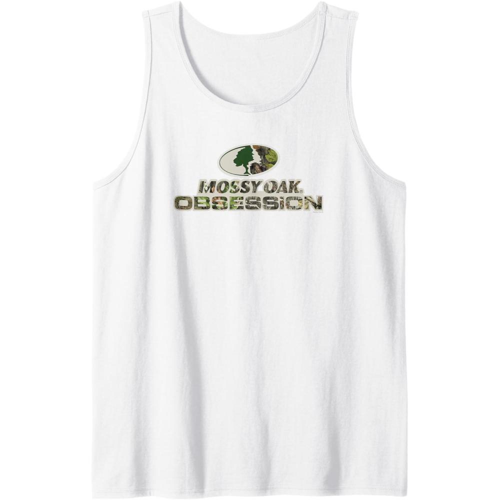 imageMossy Oak Obsession Camouflage Classic Outdoors Logo Tank TopWhite