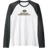 Mossy Oak Obsession Camouflage Classic Outdoors Logo Raglan Baseball Tee(Dark Heather Grey/White)