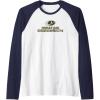 Mossy Oak Obsession Camouflage Classic Outdoors Logo Raglan Baseball Tee(Navy Blue/White)