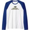 Mossy Oak Obsession Camouflage Classic Outdoors Logo Raglan Baseball Tee(Royal Blue/White)
