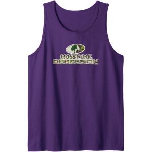 Mossy Oak Obsession Camouflage Classic Outdoors Logo Tank Top(Purple)