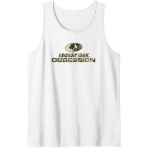 Mossy Oak Obsession Camouflage Classic Outdoors Logo Tank Top(White)