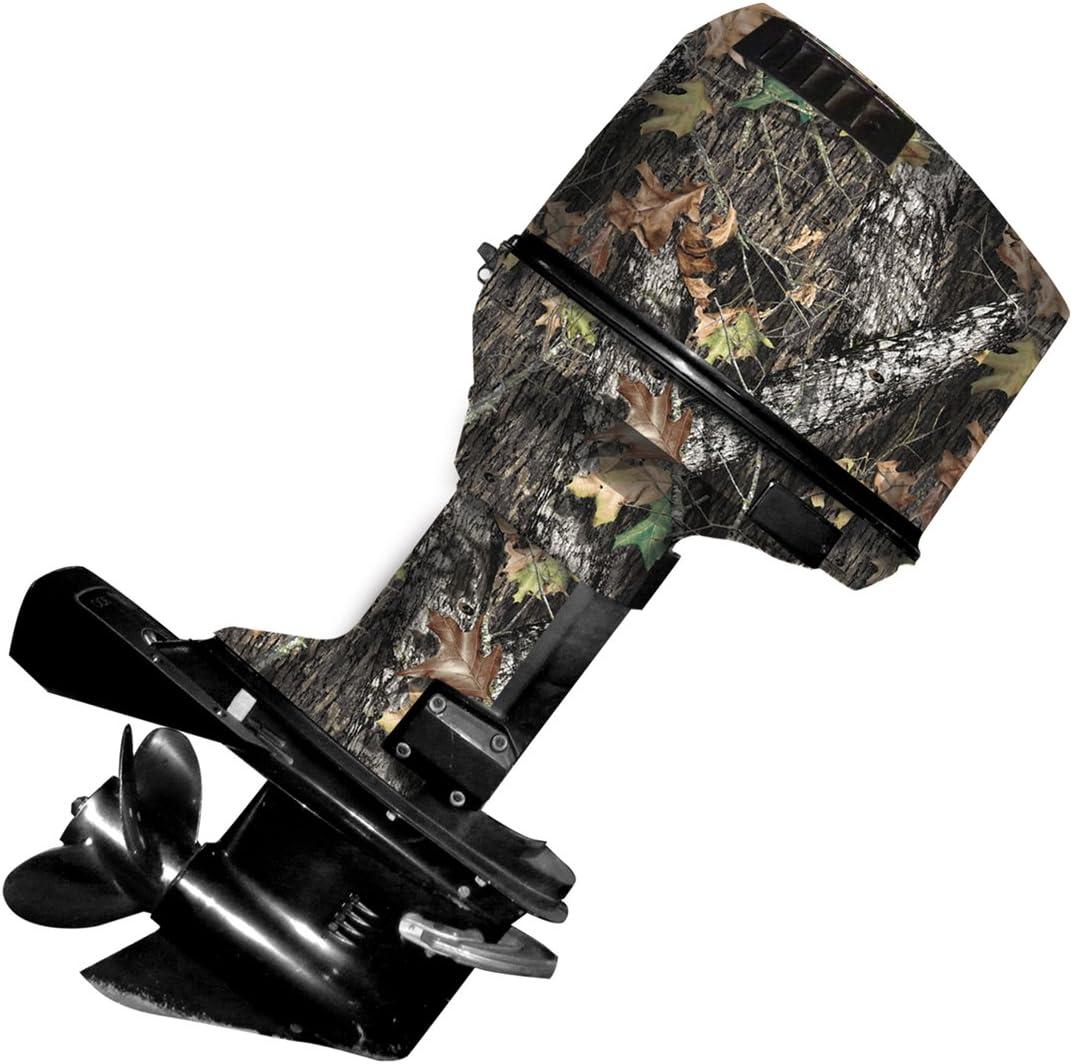 imageMossy Oak Graphics 1000520BL Bottomland Camo Boat Motor Wrap Kit Easy to Install Vinyl Wrap with Matte Finish 20 HP Or Less KitBreakup