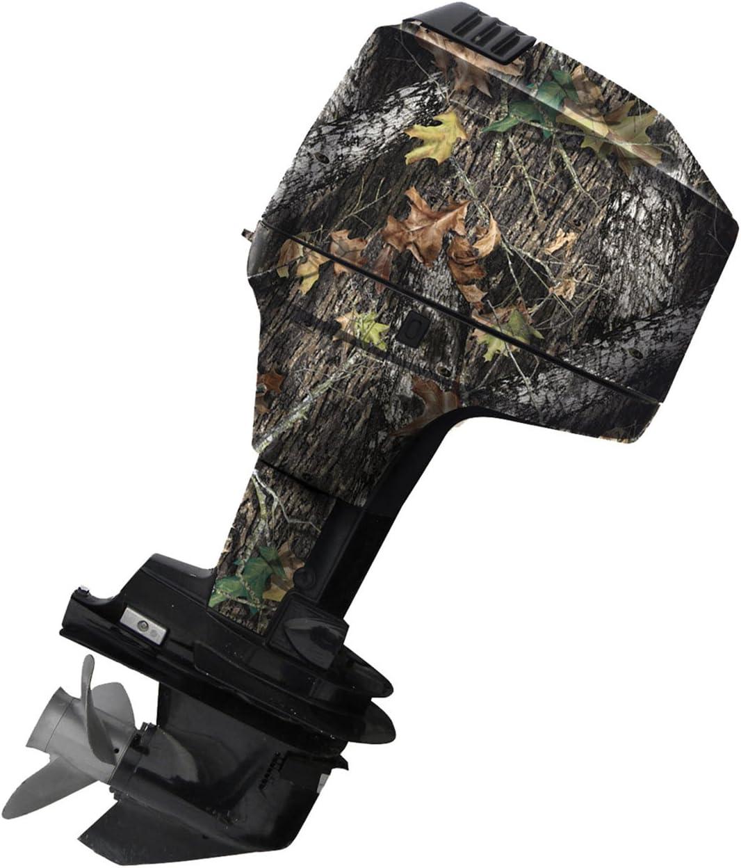 imageMossy Oak Graphics 1000520BL Bottomland Camo Boat Motor Wrap Kit Easy to Install Vinyl Wrap with Matte Finish 20 HP Or Less KitBreakup