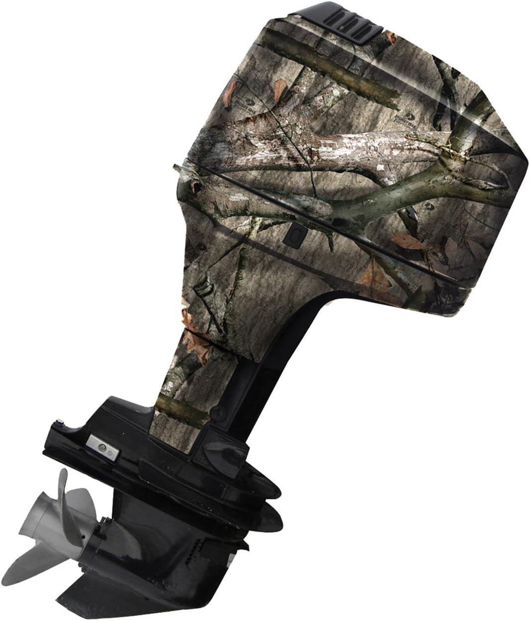 imageMossy Oak Graphics 1000520BL Bottomland Camo Boat Motor Wrap Kit Easy to Install Vinyl Wrap with Matte Finish 20 HP Or Less KitTreestand