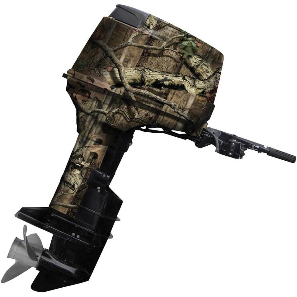 imageMossy Oak Graphics 1000520BL Bottomland Camo Boat Motor Wrap Kit Easy to Install Vinyl Wrap with Matte Finish 20 HP Or Less KitBreakup Infinity