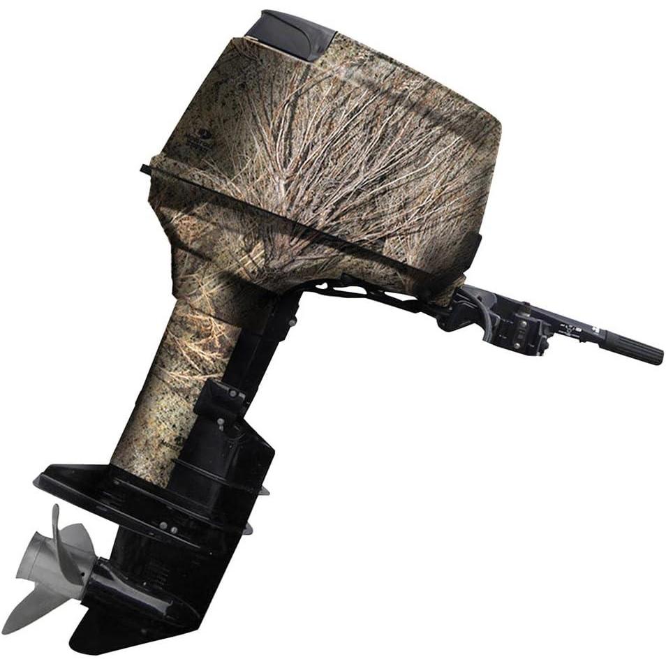 imageMossy Oak Graphics 1000520BL Bottomland Camo Boat Motor Wrap Kit Easy to Install Vinyl Wrap with Matte Finish 20 HP Or Less KitBrush