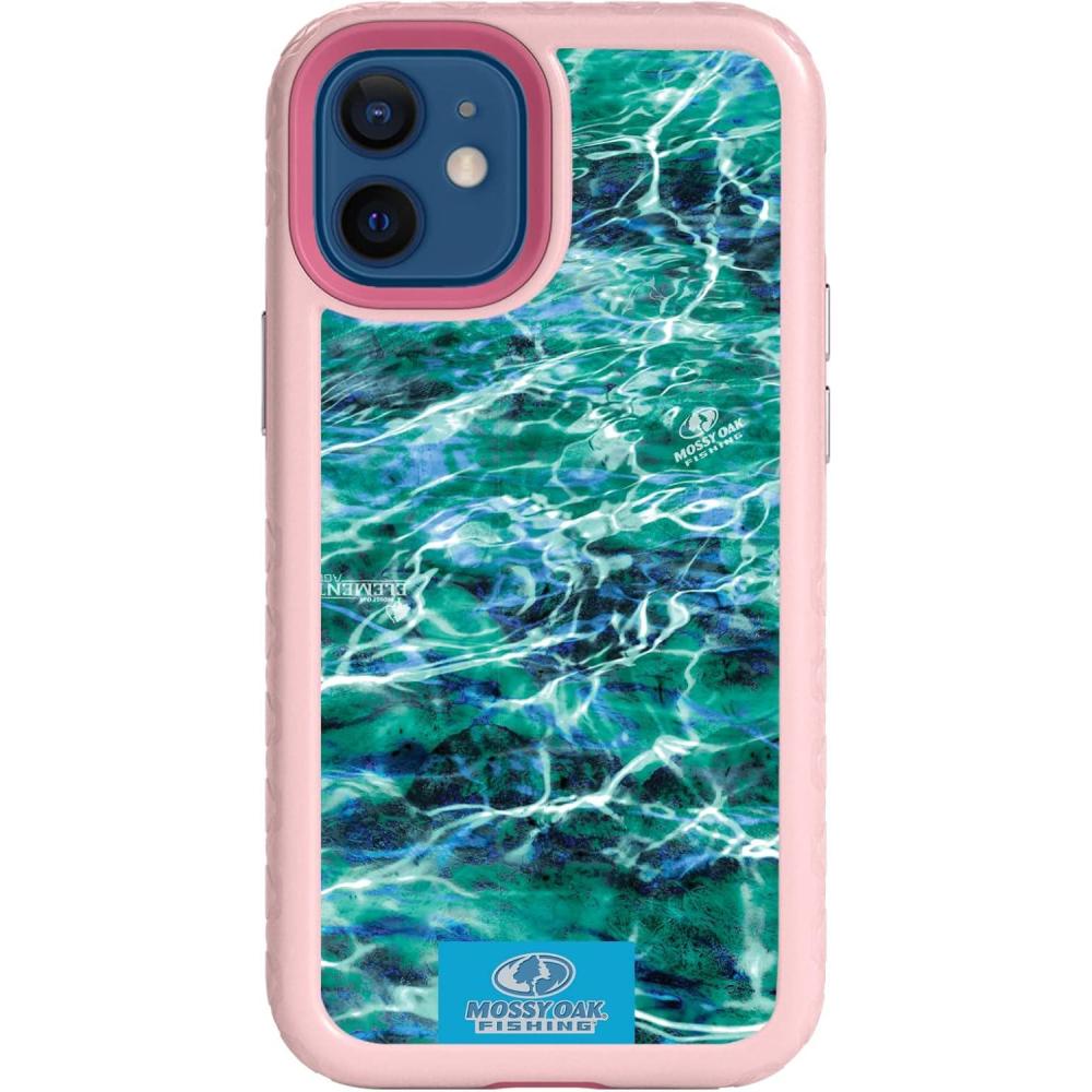 imagecellhelmet Mossy Oak  Agua Seafoam  DualLayer Case in Pink Magnolia Designed for iPhone 12 Mini Shock ampamp Drop Proof  Durable  As Seen on Shark Tank
