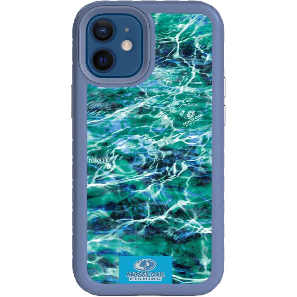 imagecellhelmet Mossy Oak Agua Seafoam DualLayer Case in Slate Blue Designed for iPhone 12 Mini Shock ampamp Drop Proof Durable As Seen on Shark Tank
