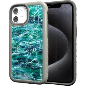 cellhelmet Mossy Oak | Agua Seafoam | Dual-Layer Case in Gray Designed for iPhone 13 Mini Shock & Drop Proof – Durable | As Seen on Shark Tank