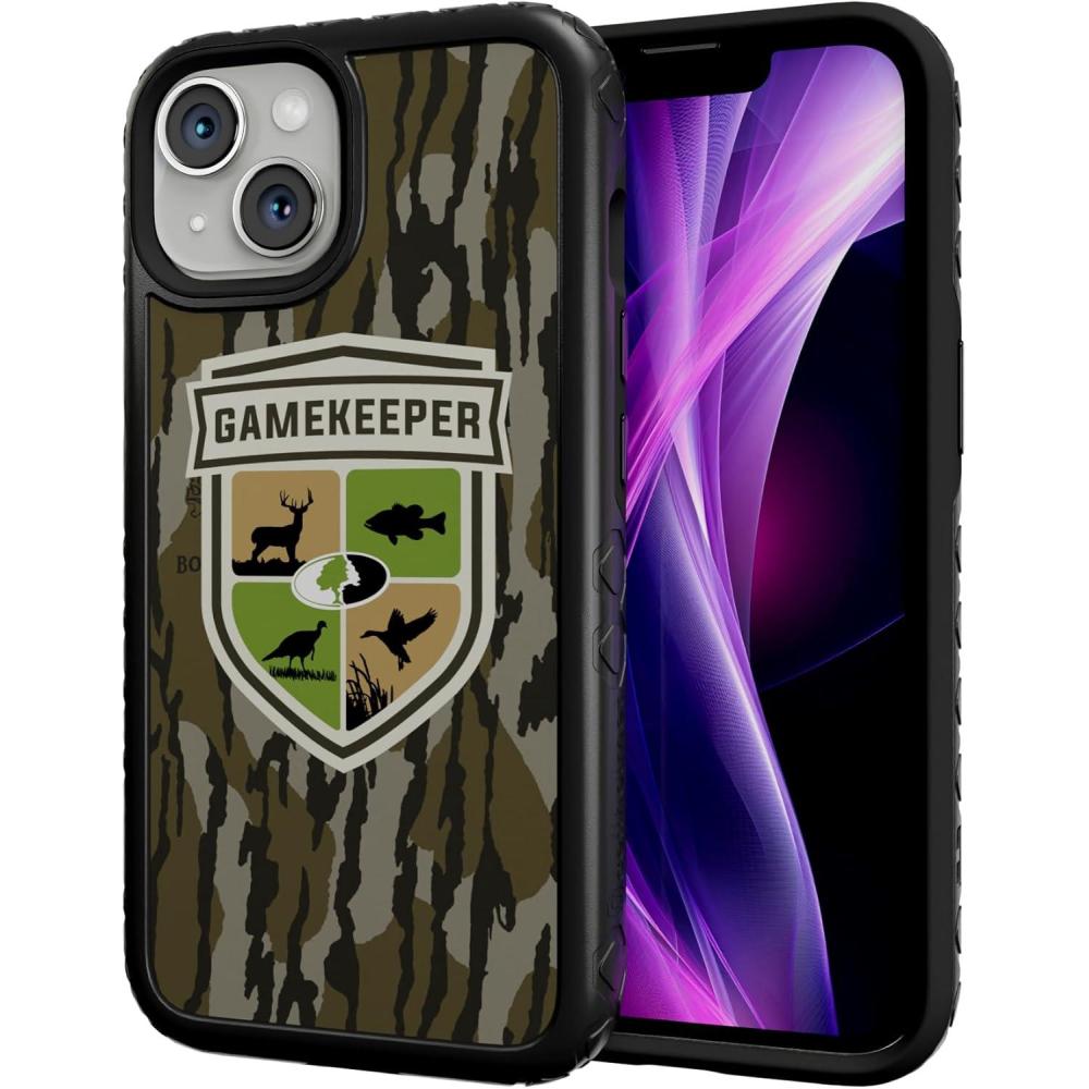 imagecellhelmet Fortitude Case for iPhone 14 Pro Max MagSafe Compatible Dual Protection Drop Test Certified Shockproof Durable iPhone 14 Pro Max Mossy Oak Case Bottomland in Onyx BlackGAMEKEEPER Onyx Black