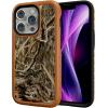 cellhelmet Fortitude Case for iPhone 14 Pro Max | MagSafe Compatible | Dual Protection | Drop Test Certified | Shockproof Durable iPhone 14 Pro Max Mossy Oak Case | Bottomland in Onyx Black(Shadow Grass | Burnt Orange)