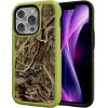 cellhelmet Fortitude Case for iPhone 14 Pro Max | MagSafe Compatible | Dual Protection | Drop Test Certified | Shockproof Durable iPhone 14 Pro Max Mossy Oak Case | Bottomland in Onyx Black(Shadow Grass | Electric Lime)