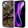 cellhelmet Fortitude Case for iPhone 14 Pro Max | MagSafe Compatible | Dual Protection | Drop Test Certified | Shockproof Durable iPhone 14 Pro Max Mossy Oak Case | Bottomland in Onyx Black(Country DNA | Lilac Blossom Purple)