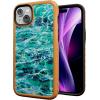cellhelmet Fortitude Case for iPhone 14 Pro Max | MagSafe Compatible | Dual Protection | Drop Test Certified | Shockproof Durable iPhone 14 Pro Max Mossy Oak Case | Bottomland in Onyx Black(Agua Seafoam | Burnt Orange)