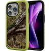 cellhelmet Fortitude Case for iPhone 14 Pro Max | MagSafe Compatible | Dual Protection | Drop Test Certified | Shockproof Durable iPhone 14 Pro Max Mossy Oak Case | Bottomland in Onyx Black(Country DNA | Electric Lime)