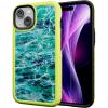 cellhelmet Fortitude Case for iPhone 14 Pro Max | MagSafe Compatible | Dual Protection | Drop Test Certified | Shockproof Durable iPhone 14 Pro Max Mossy Oak Case | Bottomland in Onyx Black(Agua Seafoam | Electric Lime)