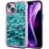 cellhelmet Fortitude Case for iPhone 14 Pro Max | MagSafe Compatible | Dual Protection | Drop Test Certified | Shockproof Durable iPhone 14 Pro Max Mossy Oak Case | Bottomland in Onyx Black(Agua Seafoam | Lilac Blossom Purple)