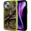cellhelmet Fortitude Case for iPhone 14 Pro Max | MagSafe Compatible | Dual Protection | Drop Test Certified | Shockproof Durable iPhone 14 Pro Max Mossy Oak Case | Bottomland in Onyx Black(Country DNA | Electric Lime)
