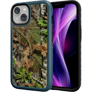 cellhelmet Fortitude Case for iPhone 14 Pro Max | MagSafe Compatible | Dual Protection | Drop Test Certified | Shockproof Durable iPhone 14 Pro Max Mossy Oak Case | Bottomland in Onyx Black(Obsession | Deep Sea Blue)