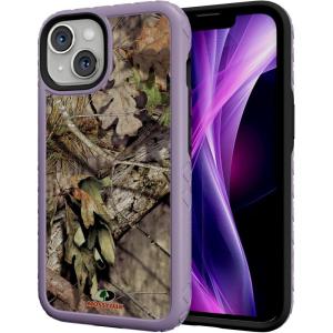 cellhelmet Fortitude Case for iPhone 14 Pro Max | MagSafe Compatible | Dual Protection | Drop Test Certified | Shockproof Durable iPhone 14 Pro Max Mossy Oak Case | Bottomland in Onyx Black(Breakup Country | Lilac Blossom Purple)