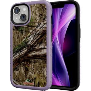 cellhelmet Fortitude Case for iPhone 14 Pro Max | MagSafe Compatible | Dual Protection | Drop Test Certified | Shockproof Durable iPhone 14 Pro Max Mossy Oak Case | Bottomland in Onyx Black(Country DNA | Lilac Blossom Purple)